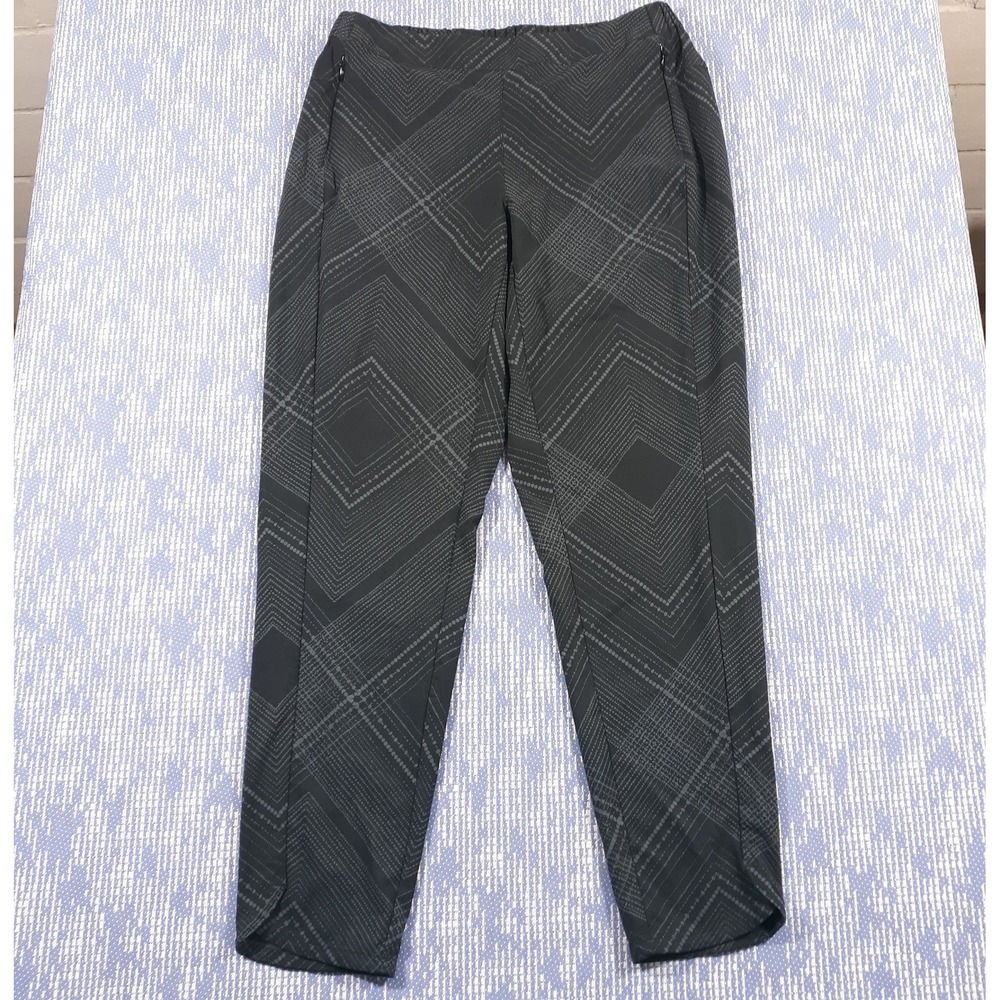 Royal Robbins Pants Womens Size 2 27 x 27 Hiking Travel Outdoor Black Geometric
